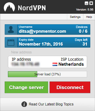 connecting to nordvpn
