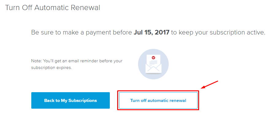 Turn off automatic renewal confirmation-ExpressVPN account