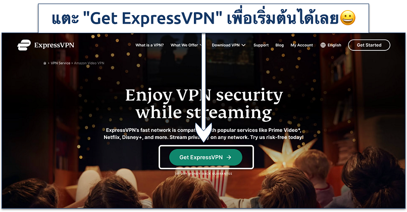 Screenshot of ExpressVPN's Disney+ landing page